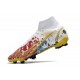 Nike Mercurial Superfly VIII Elite FG Biały Czerwony Niebieski Złoto