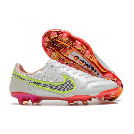 Buty Piłkarskie Nike Tiempo Legend 9 Elite FG Biały Czerwony Różowy