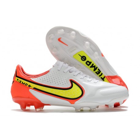 Buty Piłkarskie Nike Tiempo Legend 9 Elite FG Biały Volt Czerwony