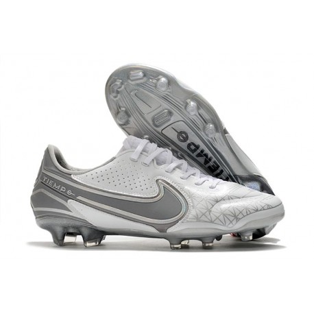 Buty Piłkarskie Nike Tiempo Legend 9 Elite FG Biały Szary