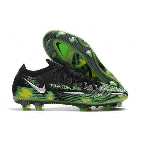 Nike Phantom GT2 Elite FG Czarny Srebro Zielony