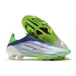 Buty piłkarskie adidas X Speedflow+ FG Buty piłkarskie adidas X Speedflow+ FG Biały Zielony Niebieski