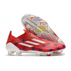 Buty piłkarskie adidas X Speedflow+ FG Czerwony Biały Niebieski