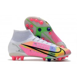 Nike Mercurial Superfly 8 Elite DF AG Biały Wielobarwność