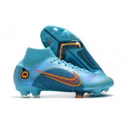 Buty Nike Mercurial Superfly 8 Elite FG Niebieski Pomarańczowy