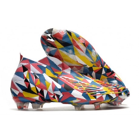 Buty Piłkarskie adidas Predator Edge+ FG Niebieski Zawistny Czerwony