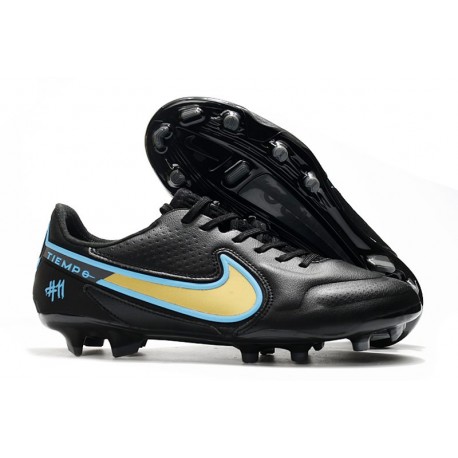 Buty Piłkarskie Nike Tiempo Legend 9 Elite FG Czarny Złoto Niebieski