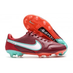 Buty Piłkarskie Nike Tiempo Legend 9 Elite FG Czerwony Biały Niebieski