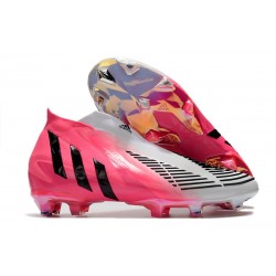 Buty Piłkarskie adidas Predator Edge+ FG Różowy Czarny Biały