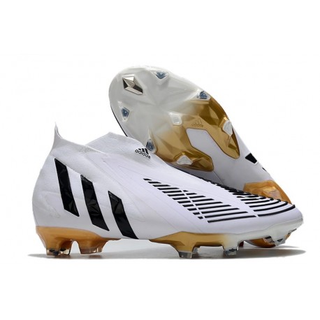 Buty Piłkarskie adidas Predator Edge+ FG Biały Czarny Złoto