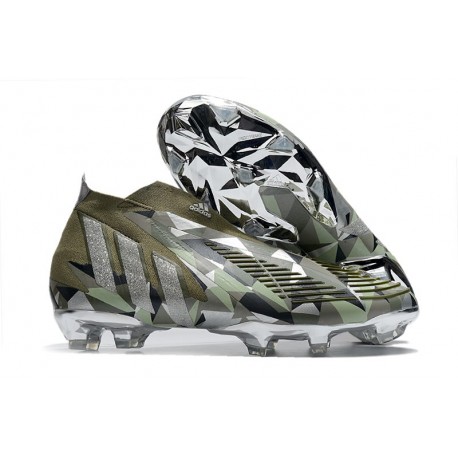 Buty Piłkarskie adidas Predator Edge+ FG Swarovski - Zielony Srebro