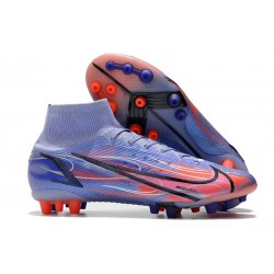 Nike Mercurial Superfly 8 Elite DF AG Mbappe Fioletowy Srebrny metalik