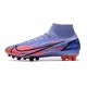 Nike Mercurial Superfly 8 Elite DF AG Mbappe Fioletowy Srebrny metalik