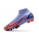 Nike Mercurial Superfly 8 Elite DF AG Mbappe Fioletowy Srebrny metalik