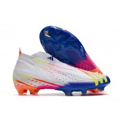 Buty Piłkarskie adidas Predator Edge+ FG Biały Zawistny Niebieski 