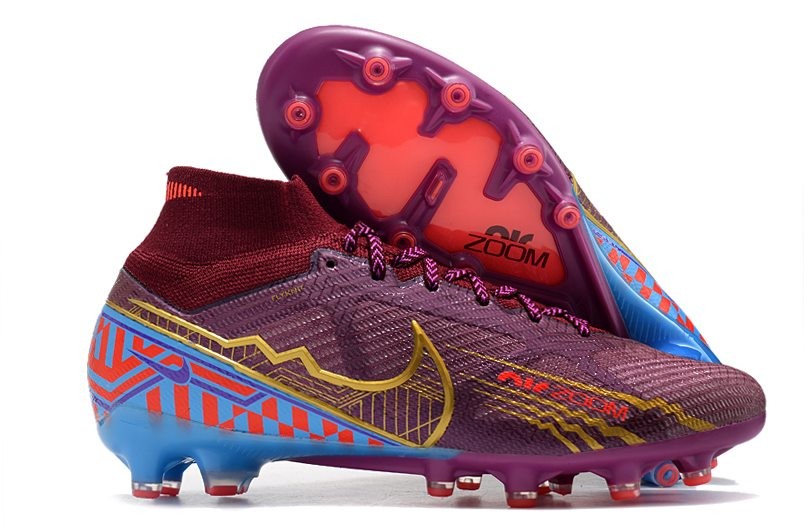 NIKE Mercurial Superfly Ⅸ Elite AG 26cm Nike Zoom Mercurial Superfly IX Elite FG Biały Różowy Niebieski