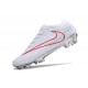 Buty Nike Air Zoom Mercurial Vapor 15 Elite Fg Biały Czerwony