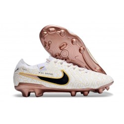 Buty Nike Tiempo Legend 10 Elite FG Biały Złoto Czarny