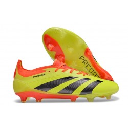 Buty piłkarskie Adidas Predator 24 Elite FG Zawistny Czarny Czerwony