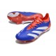 Buty piłkarskie Adidas Predator 24 Elite FG Niebieski Biały Czerwony