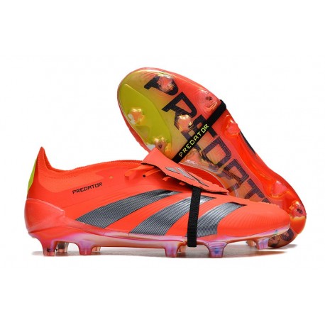 adidas Predator Elite Fold-over Tongue FG Czerwony Czarny Zawistny