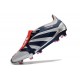 adidas Predator Elite Fold-over Tongue FG Srebro Czarny Czerwony