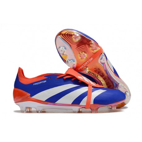 adidas Predator Elite Fold-over Tongue FG Niebieski Biały Czerwony