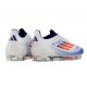 Korki Adidas F50 Elite FG Biały Czerwony Niebieski