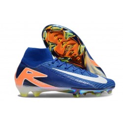 Nike Air Zoom Mercurial Superfly 10 Elite FG Niebieski Biały Pomarańczowy
