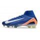 Nike Air Zoom Mercurial Superfly 10 Elite FG Niebieski Biały Pomarańczowy
