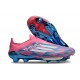 Buty piłkarskie adidas F50+ Elite Laceless FG Niebieski Biały Różowy