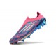 Buty piłkarskie adidas F50+ Elite Laceless FG Niebieski Biały Różowy