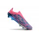 Buty piłkarskie adidas F50+ Elite Laceless FG Niebieski Biały Różowy