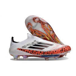 Buty adidas F50+ Elite Sznurowadeł FG X Messi Biały Czerwony Czarny