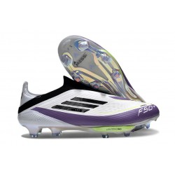 Buty adidas F50+ Elite Sznurowadeł FG X Messi Biały Czarny Fioletowy