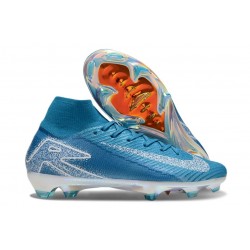 Nike Air Zoom Mercurial Superfly 10 Elite FG Niebieski Biały
