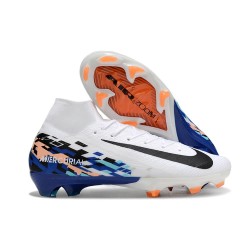 Nike Air Zoom Mercurial Superfly 10 Elite FG Biały Czarny Niebieski