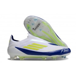 Buty Piłkarskie Adidas F50 Elite LL FG Biały Niebieski Zawistny