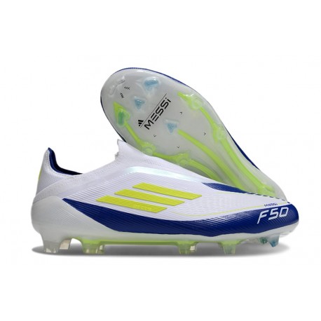 Buty Piłkarskie Adidas F50 Elite LL FG Biały Niebieski Zawistny