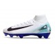 Nike Air Zoom Mercurial Superfly 10 Elite FG Biały Niebieski Czarny