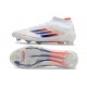 Korki Adidas F50 Elite Mid FG Biały Czerwony Niebieski