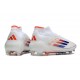 Korki Adidas F50 Elite Mid FG Biały Czerwony Niebieski