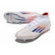 Korki Adidas F50 Elite Mid FG Biały Czerwony Niebieski