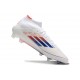 Korki Adidas F50 Elite Mid FG Biały Czerwony Niebieski