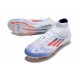 Korki Adidas F50 Elite Mid FG Biały Czerwony Niebieski