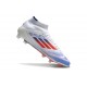 Korki Adidas F50 Elite Mid FG Biały Czerwony Niebieski