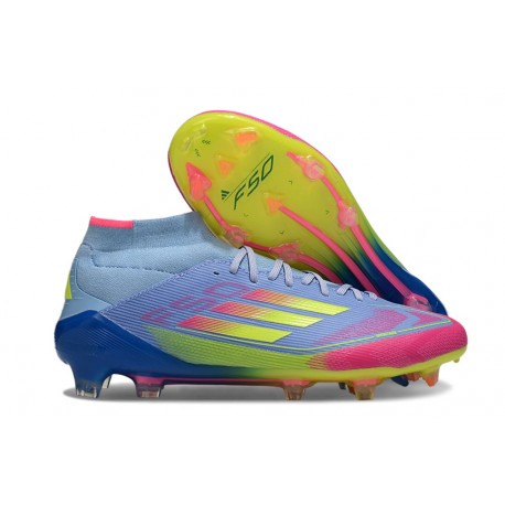 Korki Adidas F50 Elite Mid FG Niebieski Zawistny Różowy
