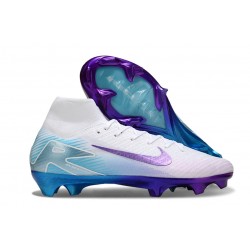 Nike Zoom Mercurial Superfly X Elite FG Biały Niebieski Fioletowy