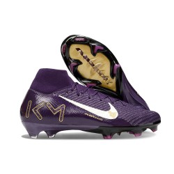 Nike Zoom Mercurial Superfly X Elite FG MBAPPE Fioletowy Biały
