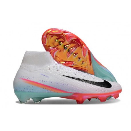 Nike Zoom Mercurial Superfly X Elite FG Biały Czarny Pomarańczowy